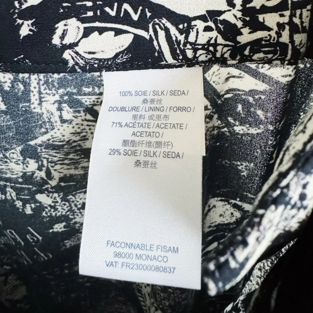 Faconnable Black And White Patterned Trousers - image 7